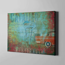 Load image into Gallery viewer, retro motel art on canvas
