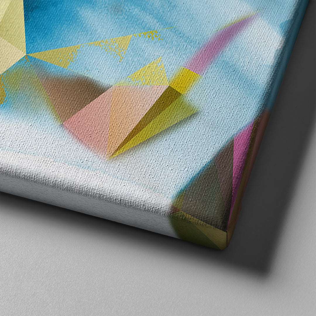 colorful geometric abstract art on canvas