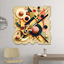 Load image into Gallery viewer, beige abstract cut acrylic art
