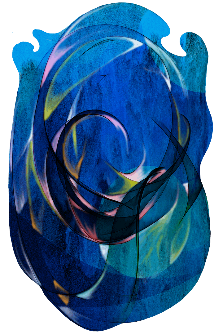 Dark Blue Swirl - Unlimited Art Project -