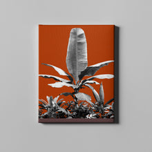 Load image into Gallery viewer, red banana leaf plant nature art on canvas
