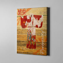 Load image into Gallery viewer, red and white kimono japanese art on canvas
