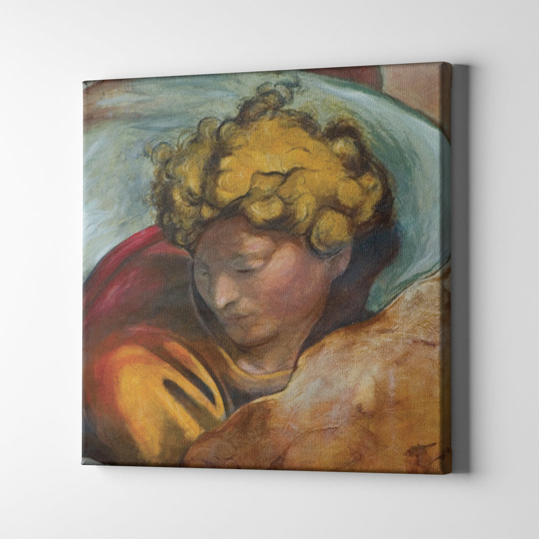 orange and red apostle fresco art on canvas