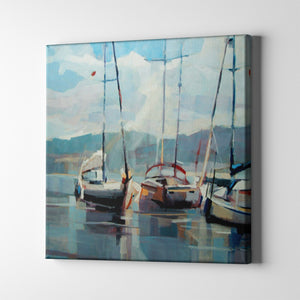 sailboats on the water art on canvas