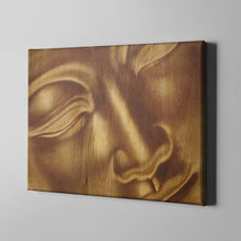 Load image into Gallery viewer, golden buddha art on canvas
