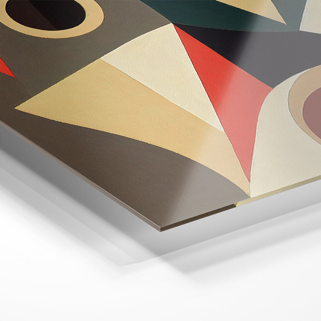 brown and red modern abstract art on acrylic