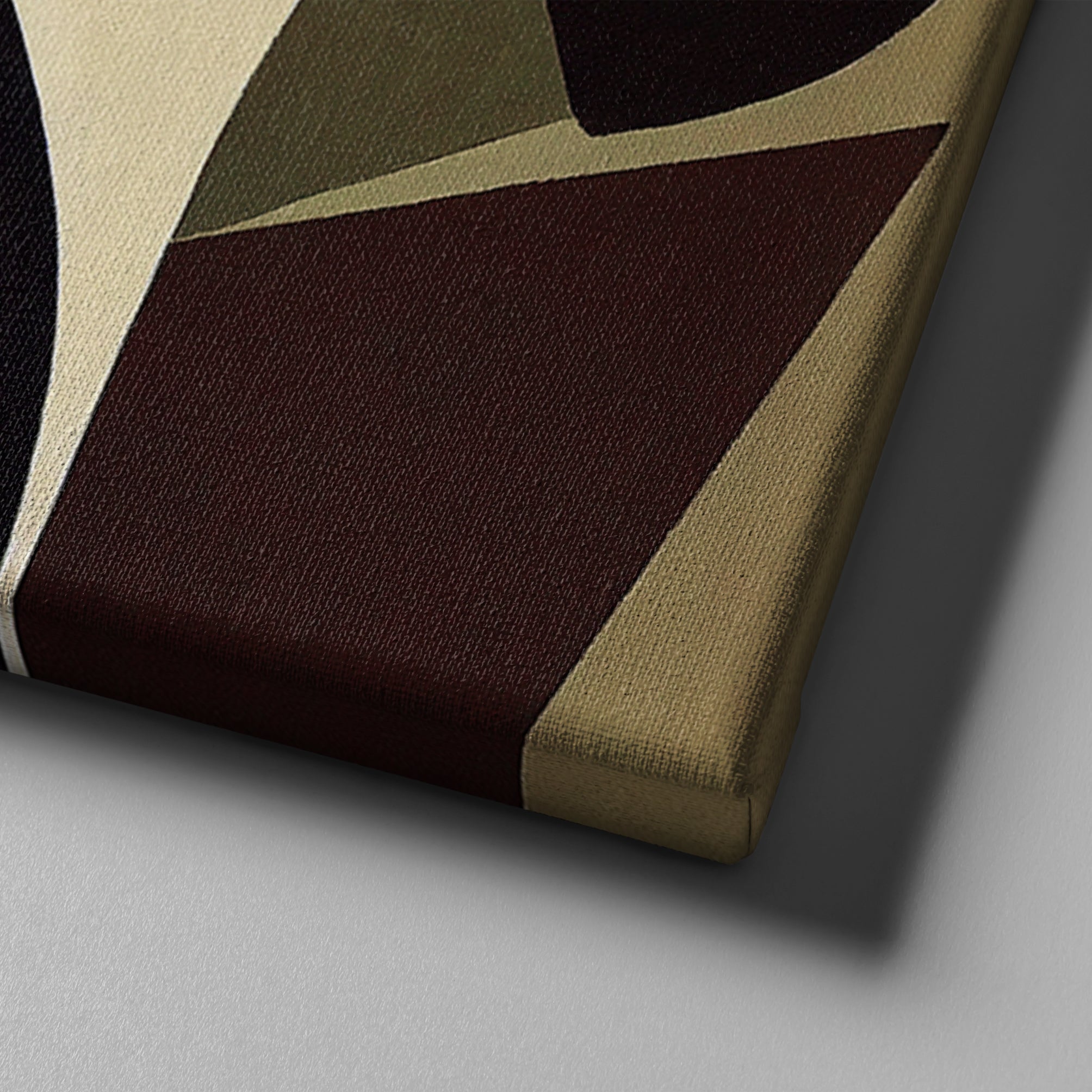 brown and red modern abstract art on canvas