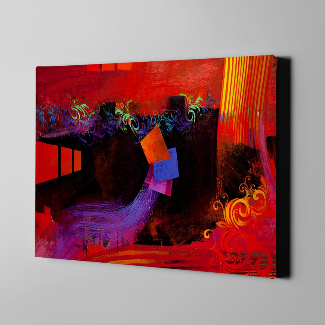 Red Black Floral - Unlimited Art Project -