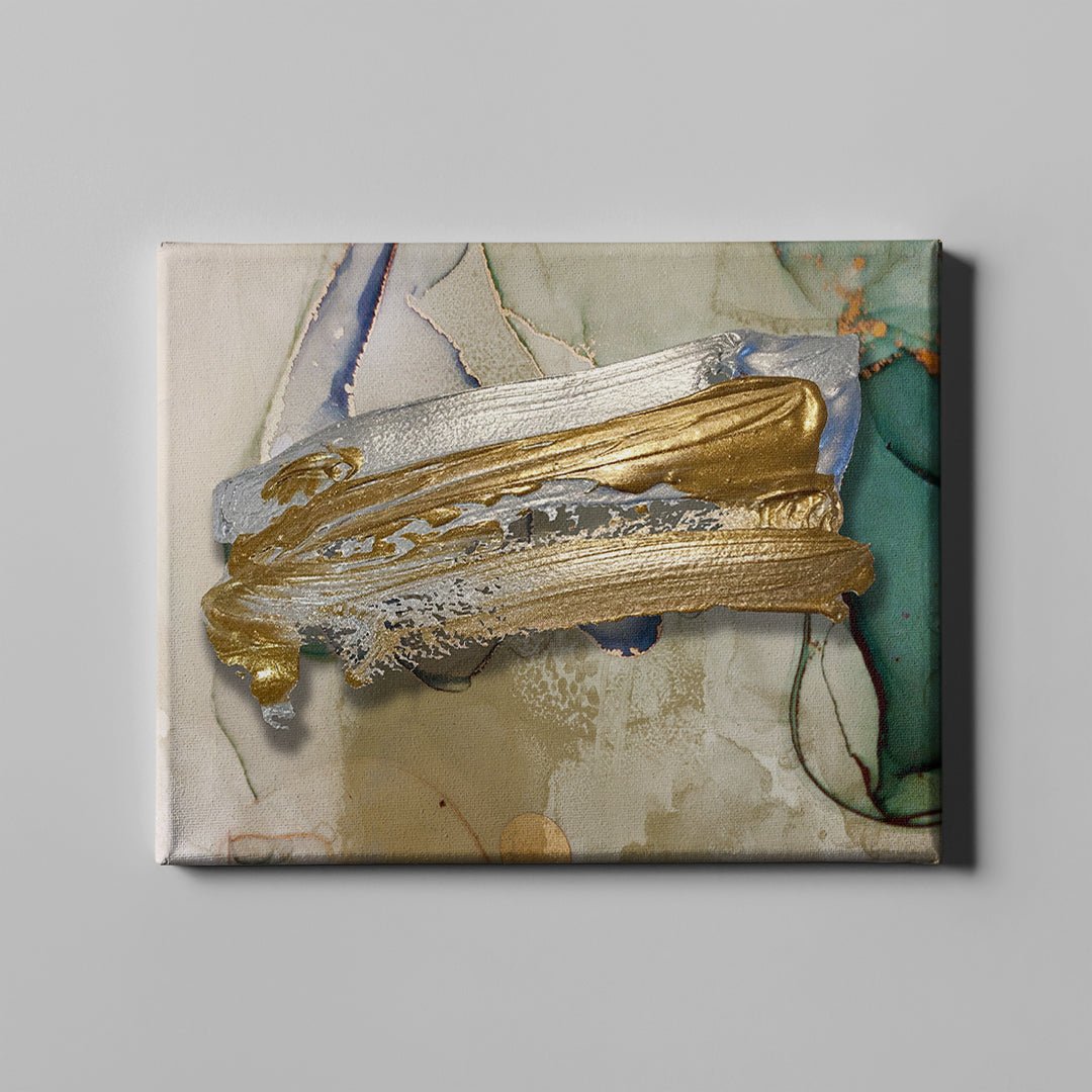 Teal Golden Stroke - Unlimited Art Project -