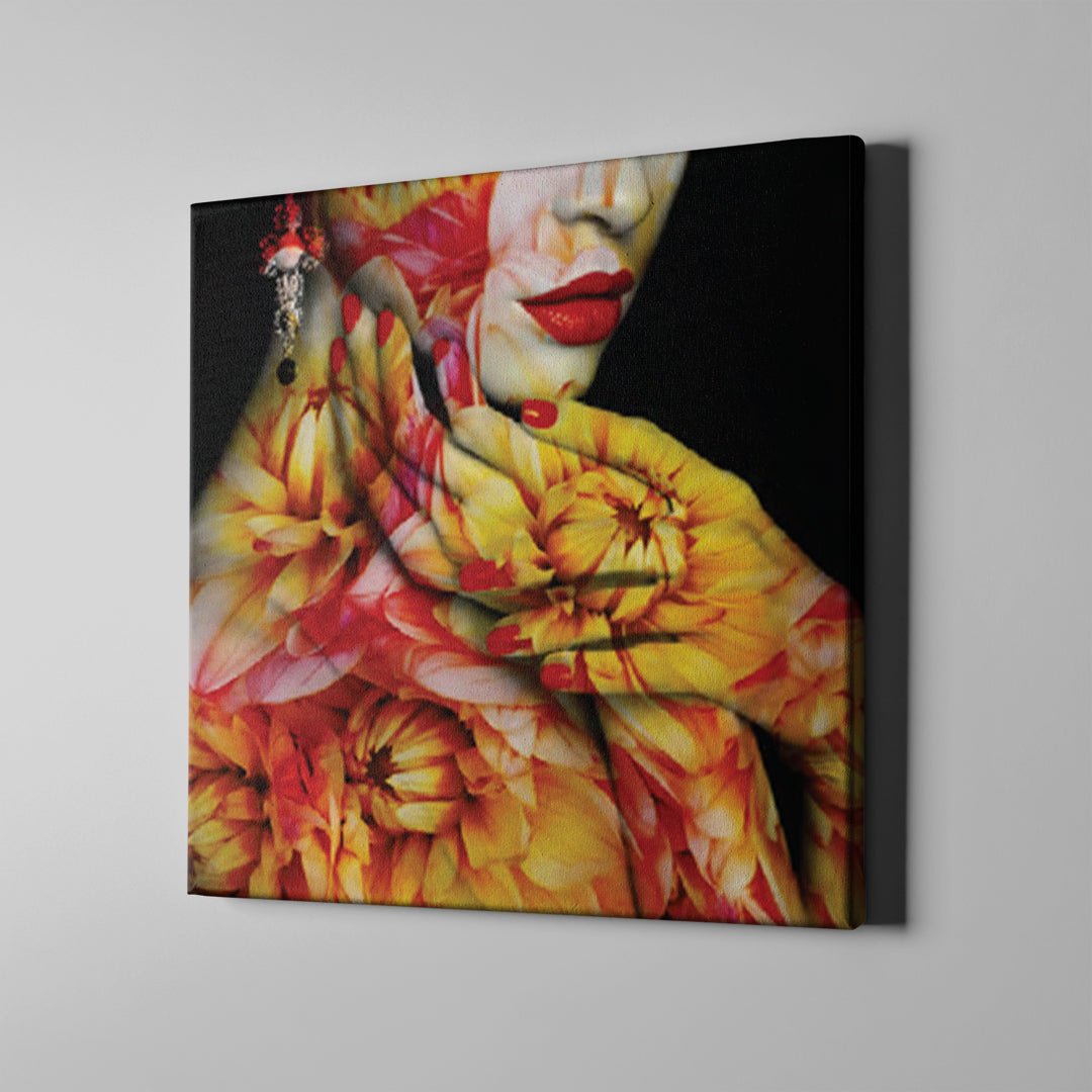 Yellow Red Floral - Unlimited Art Project -