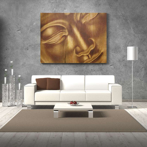 golden buddha art on canvas