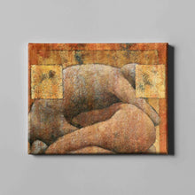 Load image into Gallery viewer, loved ones embracing african style art on canvas
