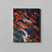 koi fish pond art on canvas