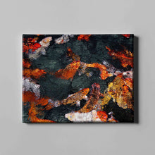 Load image into Gallery viewer, koi fish pond art on canvas
