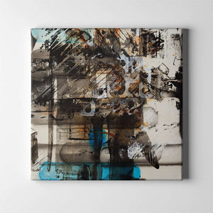 black and white modern abstract art on canvas