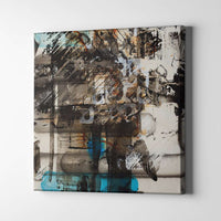 black and white modern abstract art on canvas