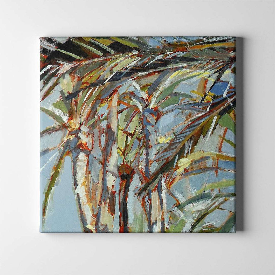 tropical leaves nature art on canvas