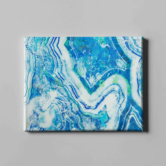 Aqua White Gemstone Abstract