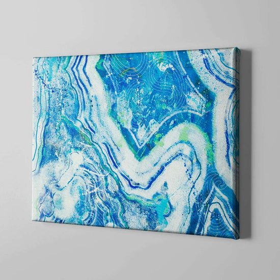 Aqua White Gemstone Abstract