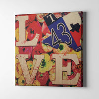 love texas floral art on canvas