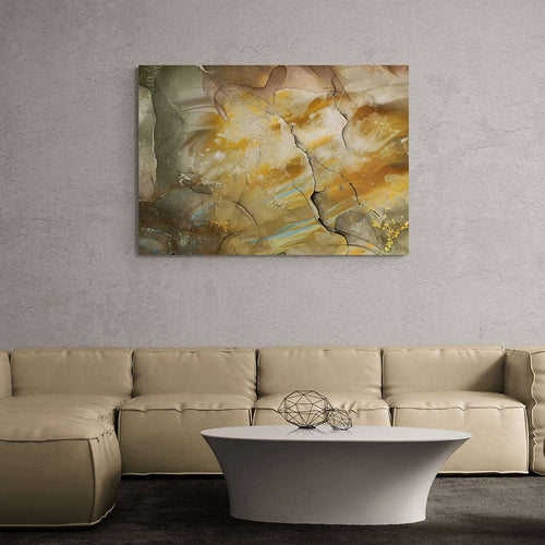 earthen stone abstract art on canvas