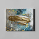 blue silver and gold abstract art on canvas