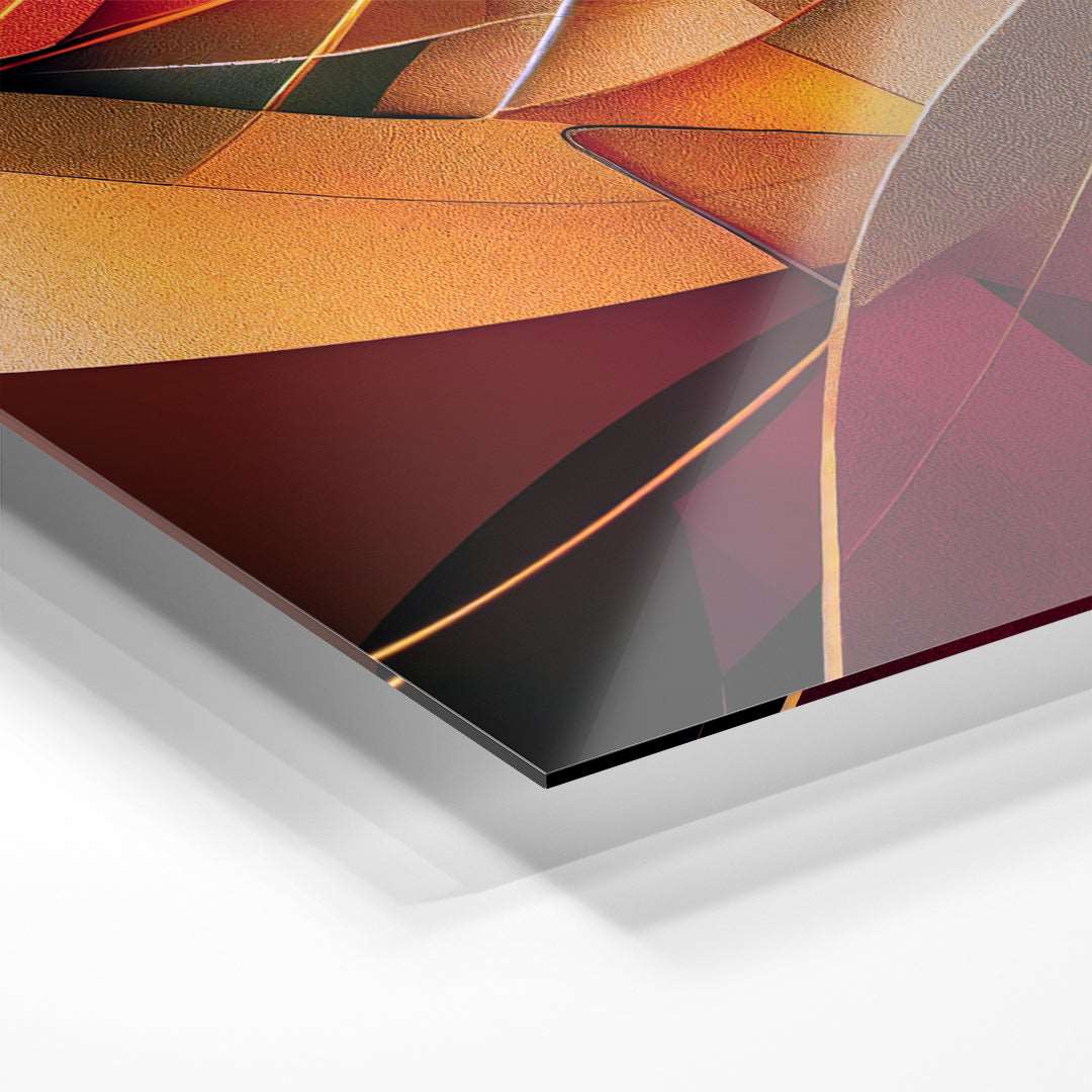 orange red autumn leaves abstract art on canvas