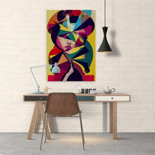 Load image into Gallery viewer, yellow and red figurative art on canvas
