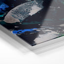 Black and Blue Golden Stroke Abstract