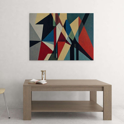 modern geometric abstract art on canvas