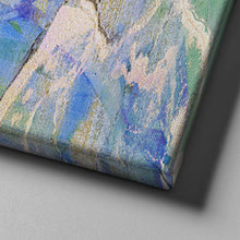 Load image into Gallery viewer, black green and blue modern abstract art on canvas
