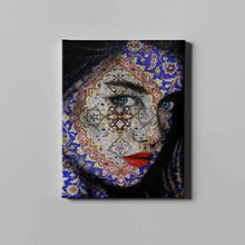 Load image into Gallery viewer, mosaic art pattern on a womans face art on canvas
