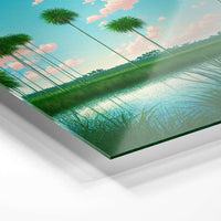 blue sky on the everglades art on acrylic