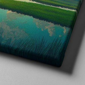 everglades lake during a sunset nature art on canvas
