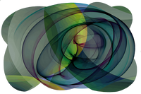 dark green swirls modern abstract art on cut acrylic