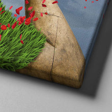 Load image into Gallery viewer, golden buddha laying on a field art on canvas

