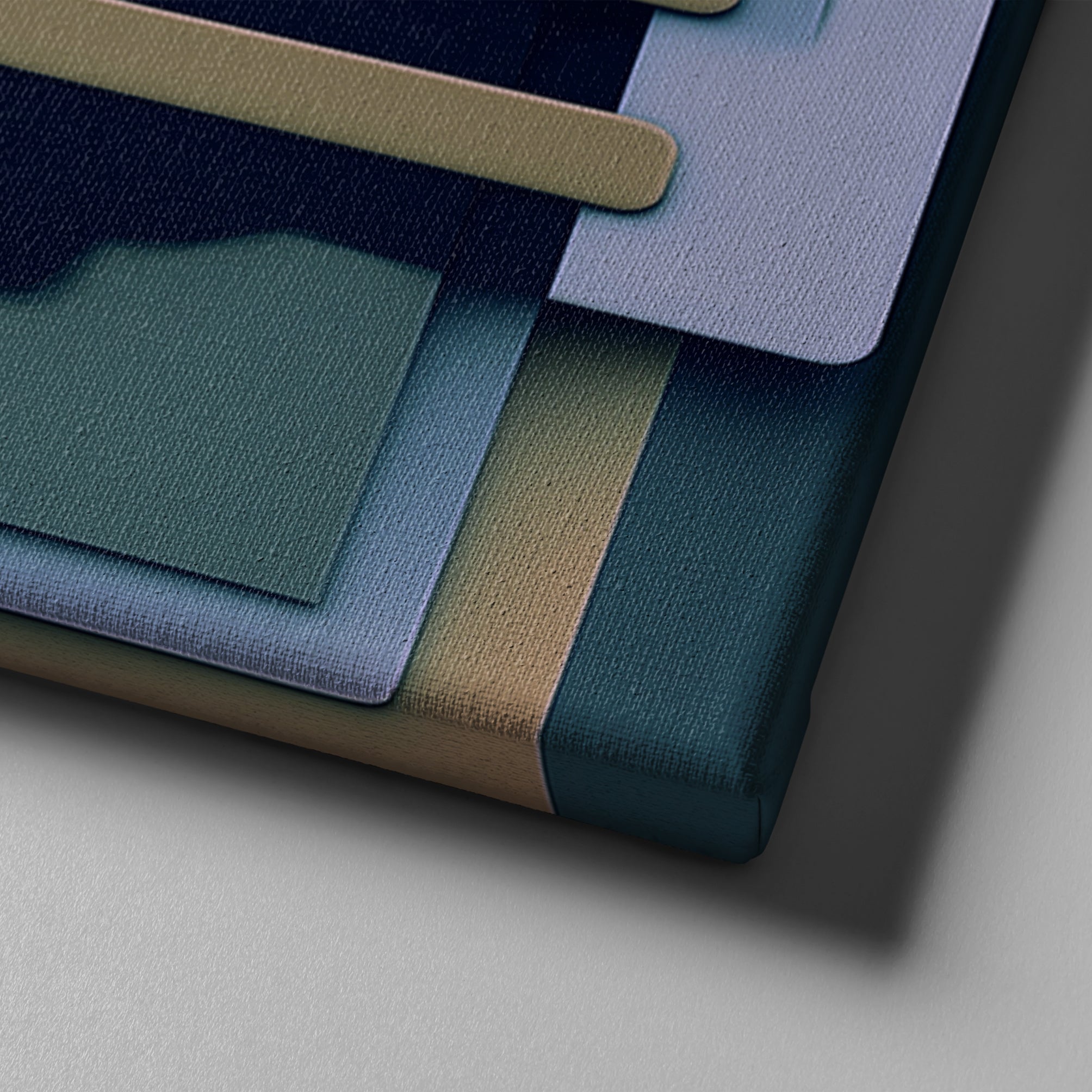 blue and brown modern abstract art on canvas