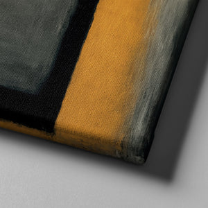 black and orange modern abstract art on canvas