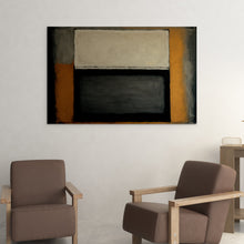 Load image into Gallery viewer, black and orange modern abstract art on canvas
