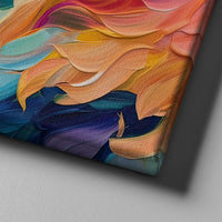colorful flower petals abstract art on canvas