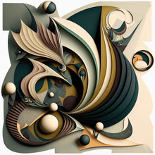 Load image into Gallery viewer, gray and beige modern abstract art on acrylic
