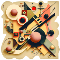 beige abstract cut acrylic art