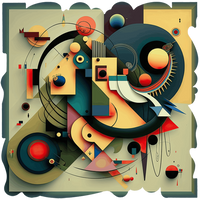 green modern abstract art on high gloss acrylic