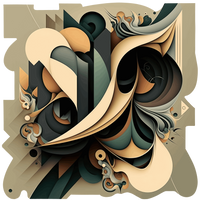 gray beige abstract art on cut acrylic