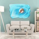 woman on a floaty in the water art on cut acrylic