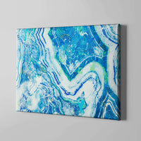 Aqua White Gemstone Abstract - Unlimited Art Project - 