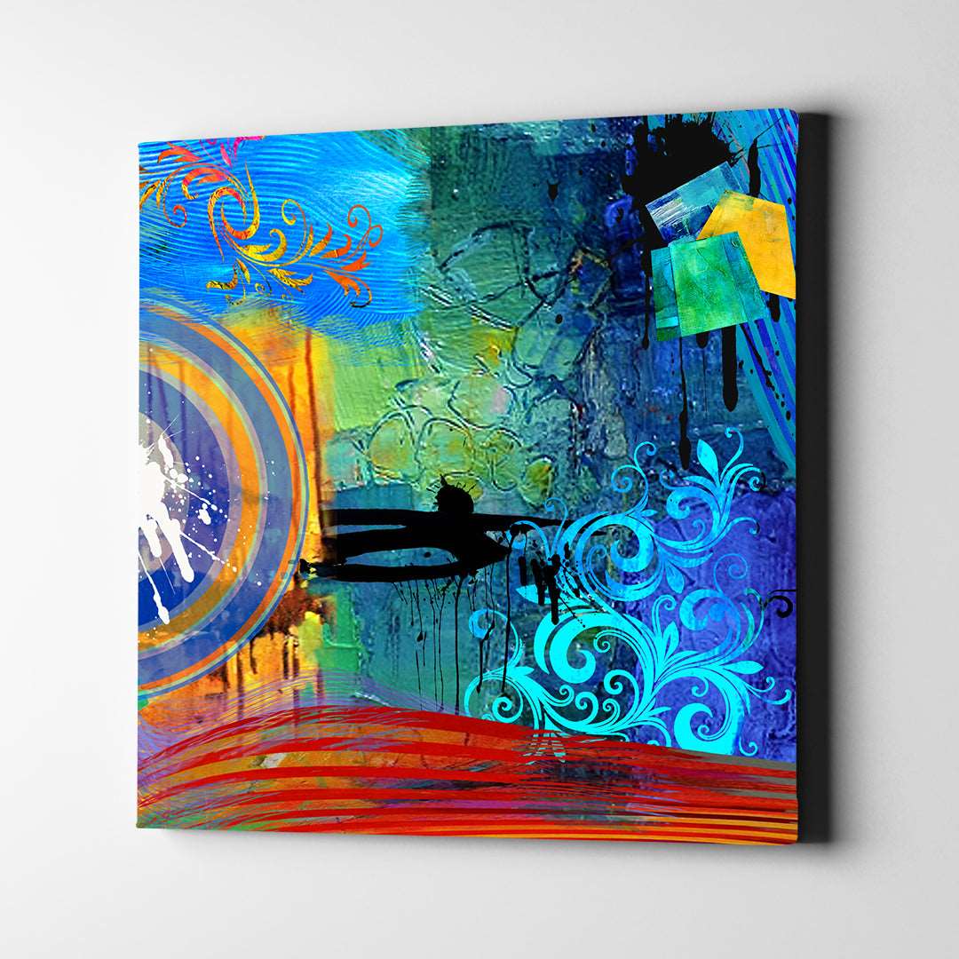 Blue Red Illusion - Unlimited Art Project - 