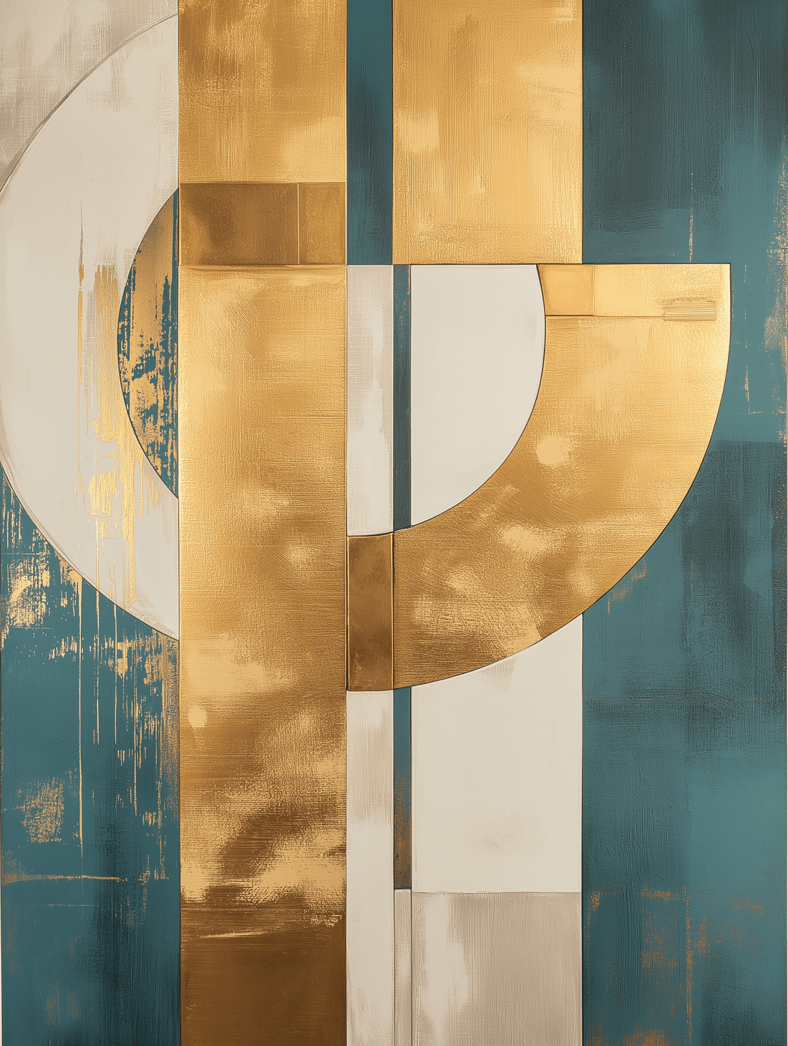 Golden Teal Desire - Unlimited Art Project - 