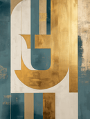 Golden Teal Hope - Unlimited Art Project - 