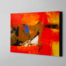 red orange and yellow modern abstract art on canvas